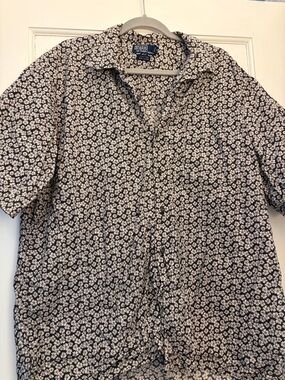 Polo by Ralph Lauren Black Short-Sleeve Floral Button-Down Shirt